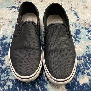 Women’s Vans Leather Slip On Perf Skate Size 10